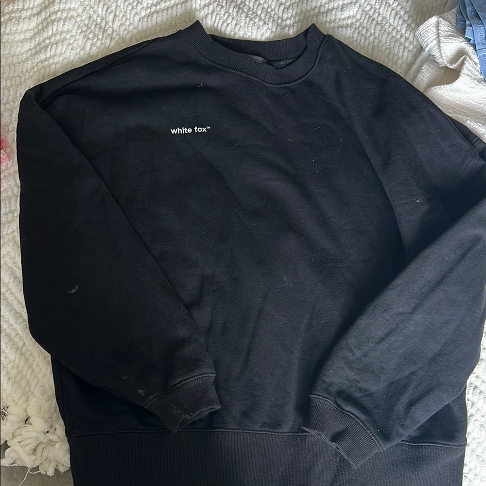 White Fox Boutique Black Crew Neck Sweater